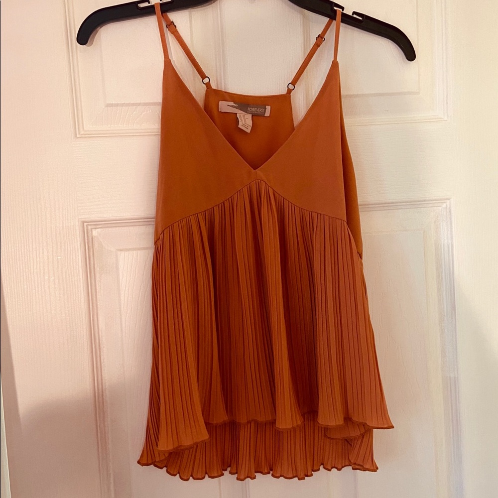 Forever 21 Peach Contemporary Tank Top
